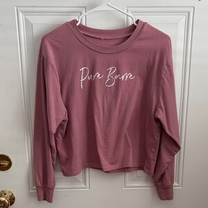 Pure Barre Pink Crop Top